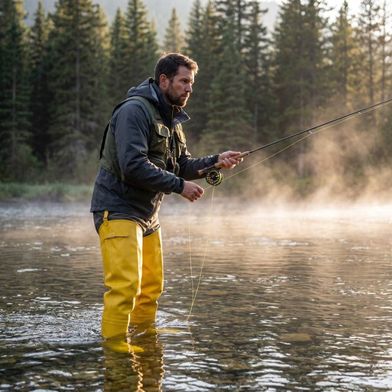 Yellow Rubber Hip Waders for M