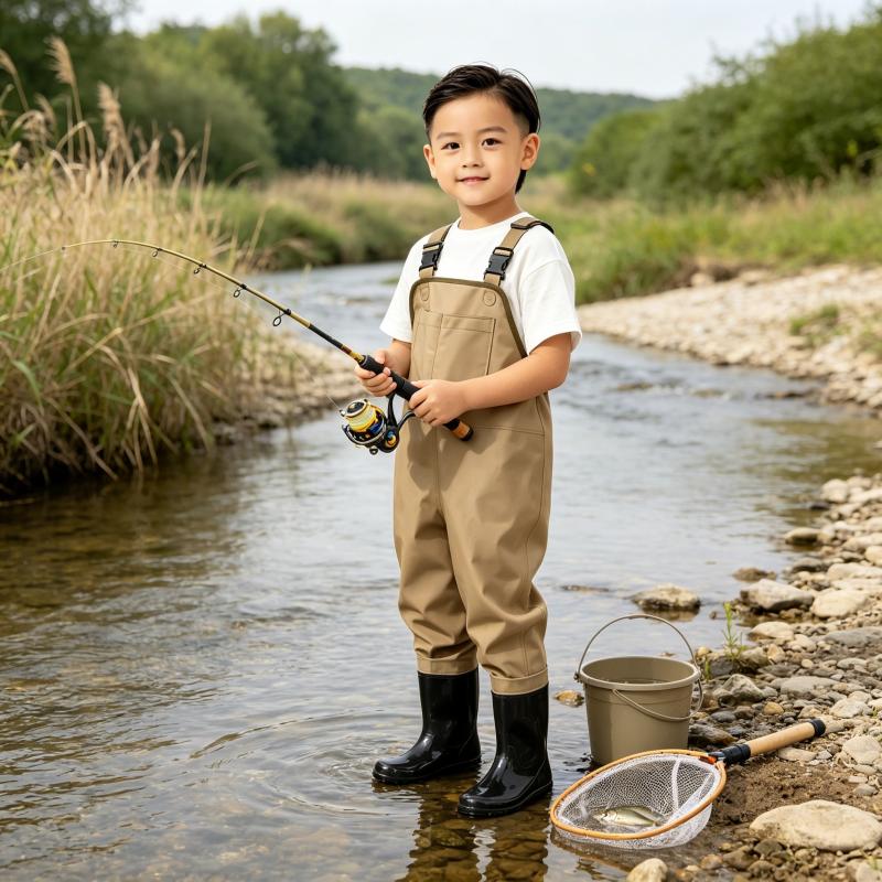 Kids Nylon PVC Chest Waders, A